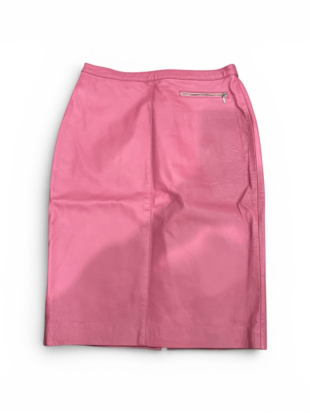 Vintage Classic Barbie Pink Leather Pencil Skirt 6